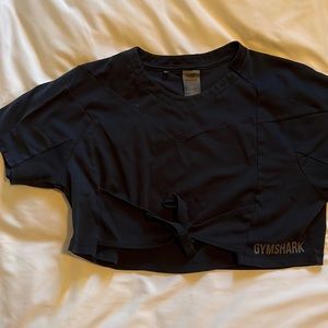 Gymshark Black cropped T-shirt